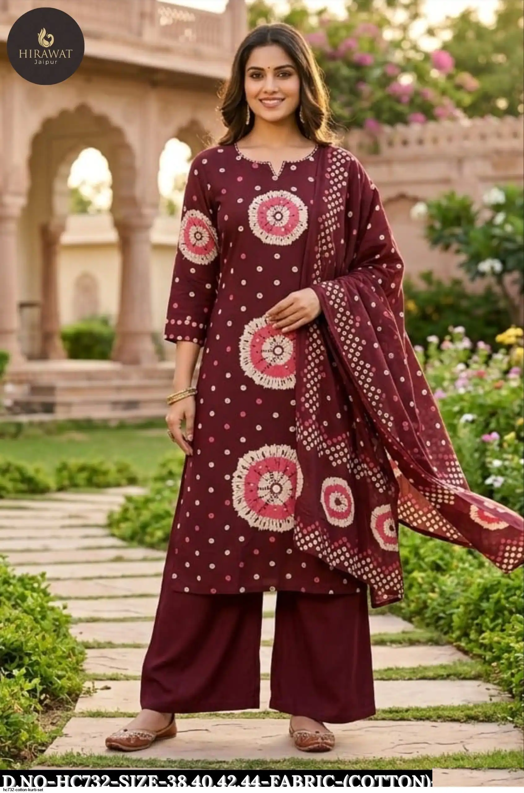 HC732 COTTON KURTI SET B