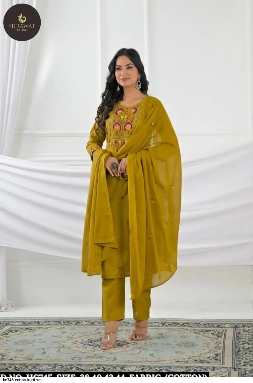 HC745 COTTON KURTI SET B