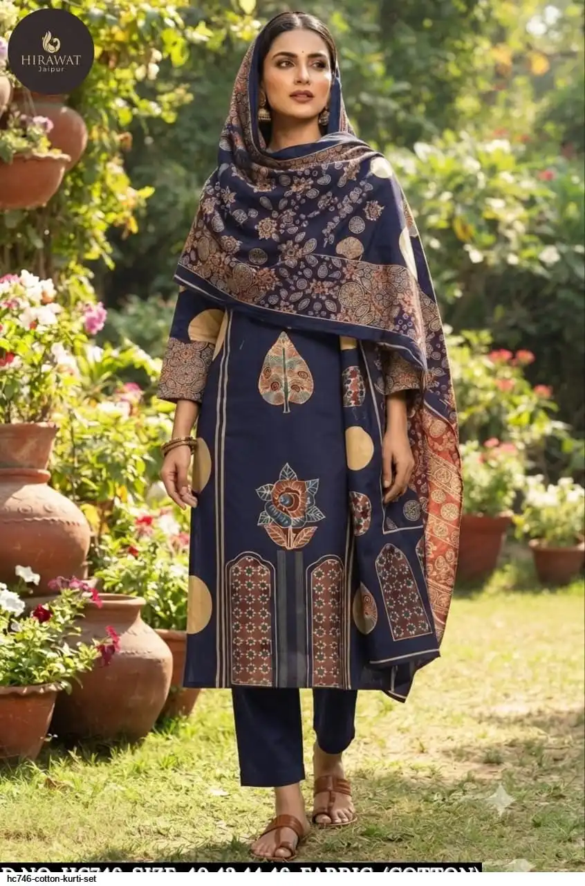 HC746 COTTON KURTI SET B