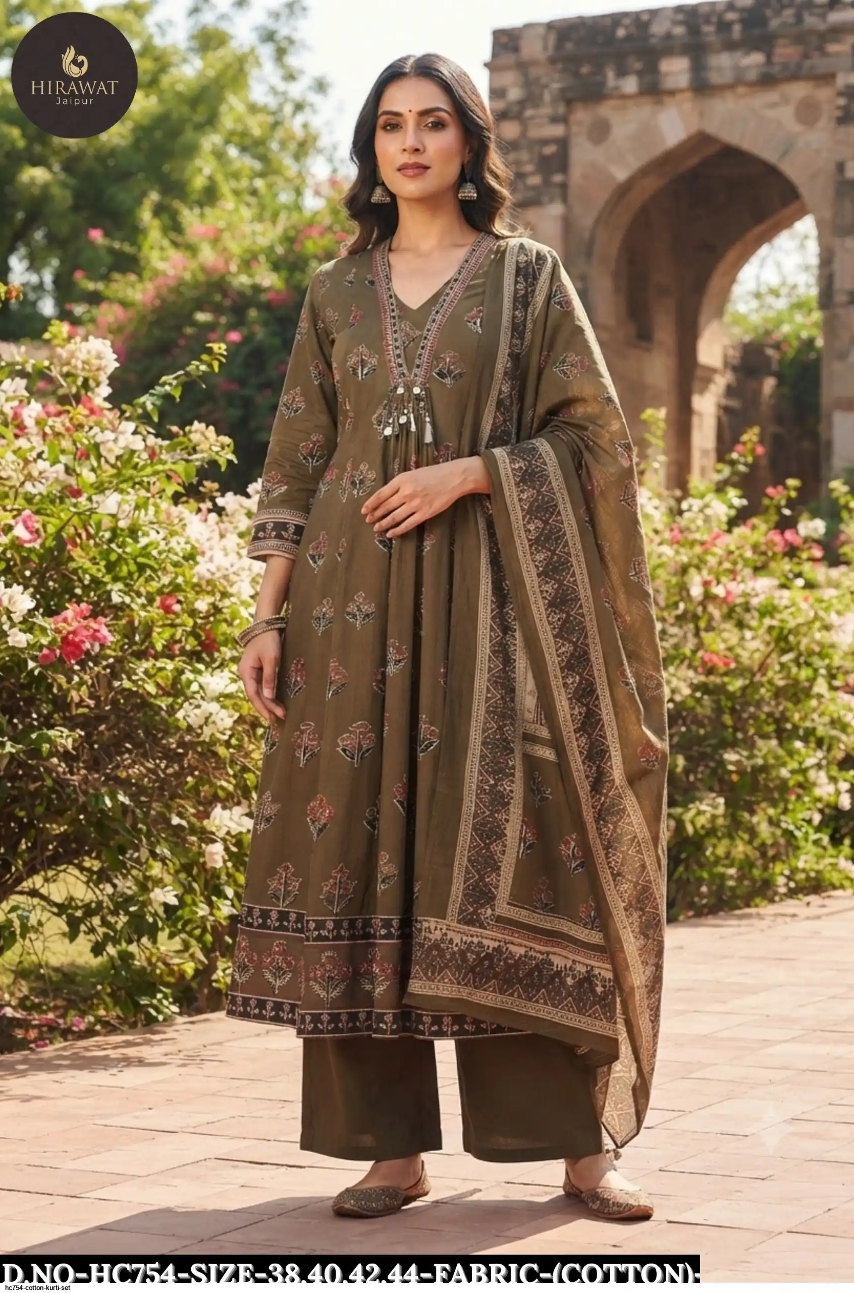 HC754 COTTON KURTI SET B
