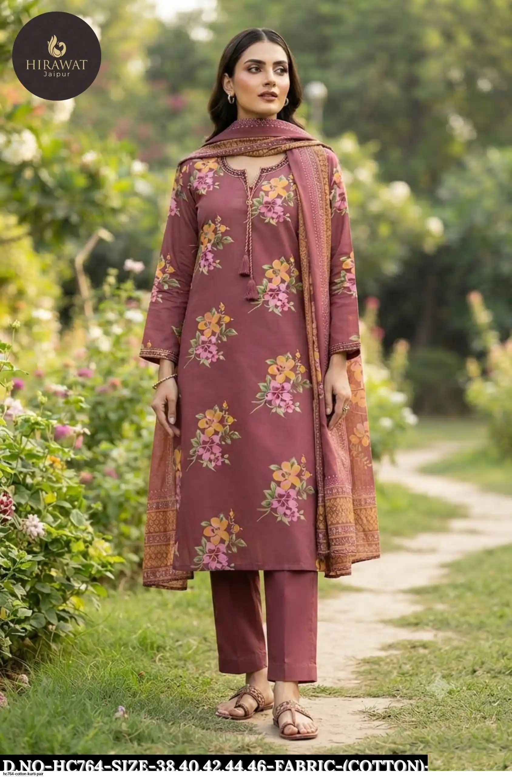 HC764 COTTON KURTI PAIR D