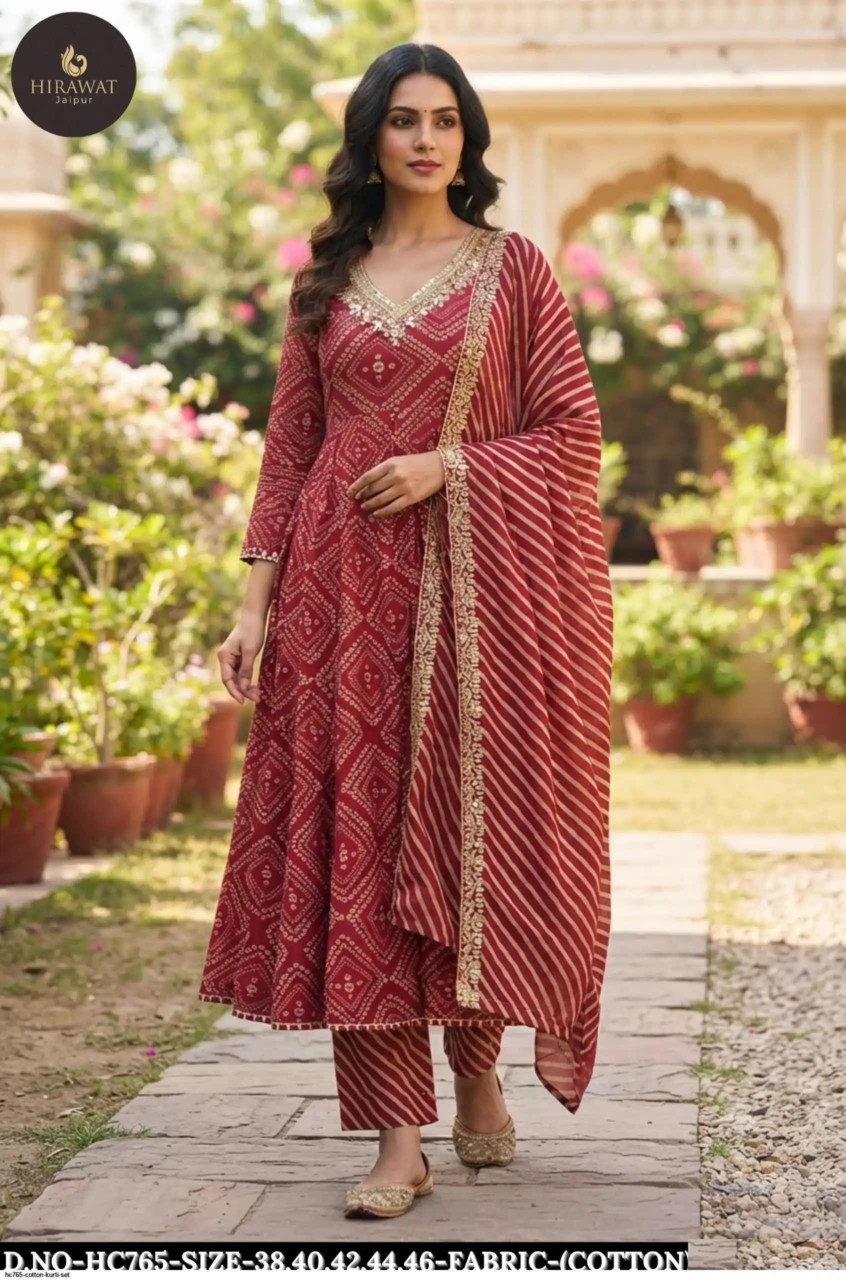 HC765 COTTON KURTI SET B