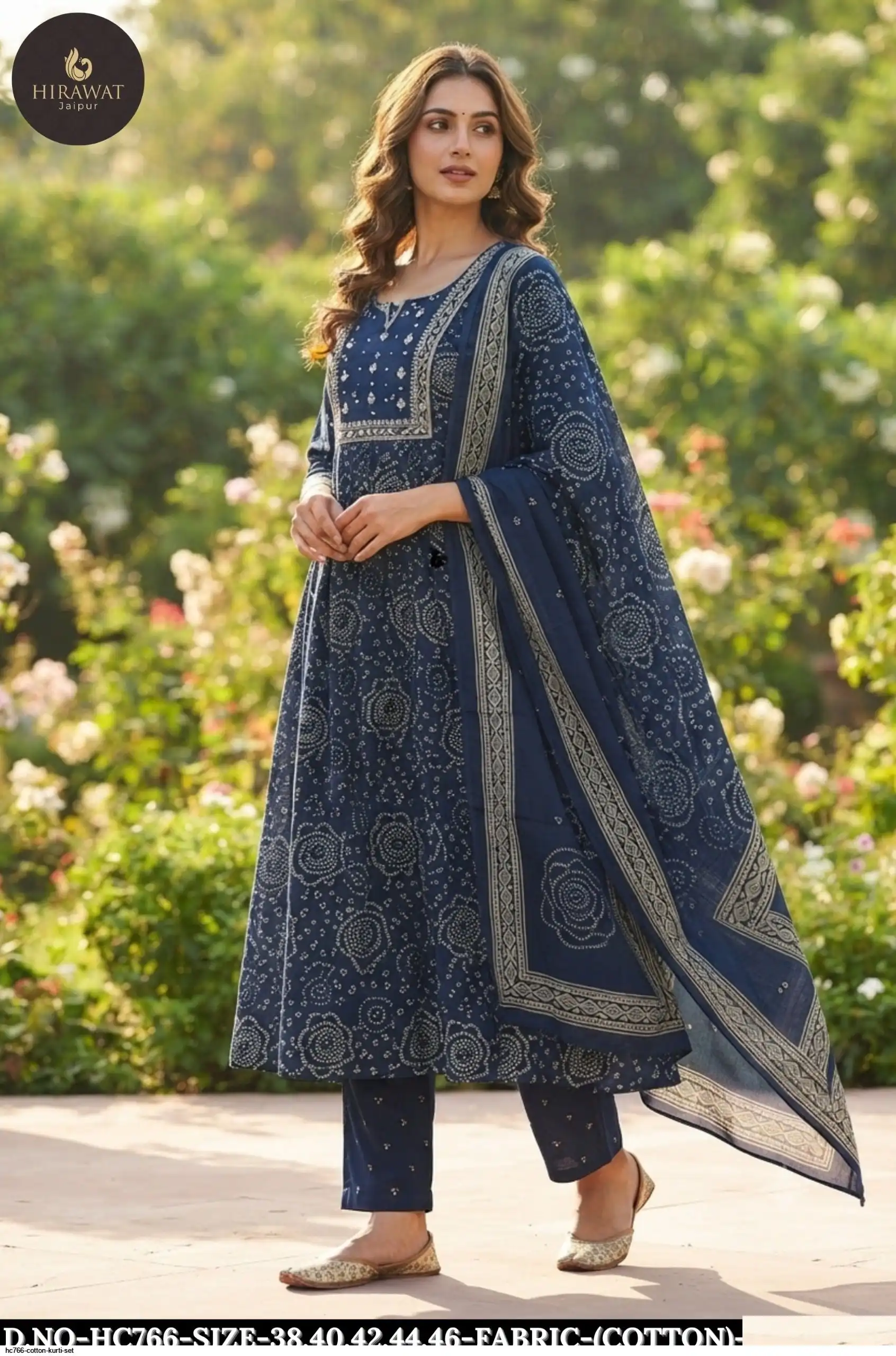 HC766 COTTON KURTI SET B