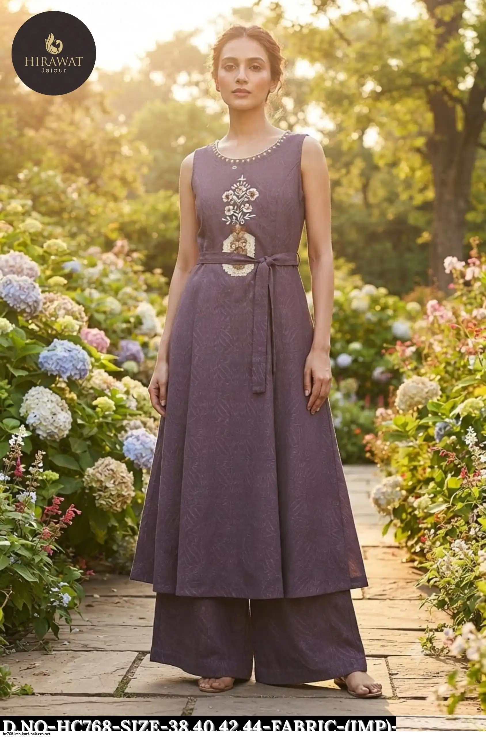 HC768 IMP KURTI PALAZZO SET B