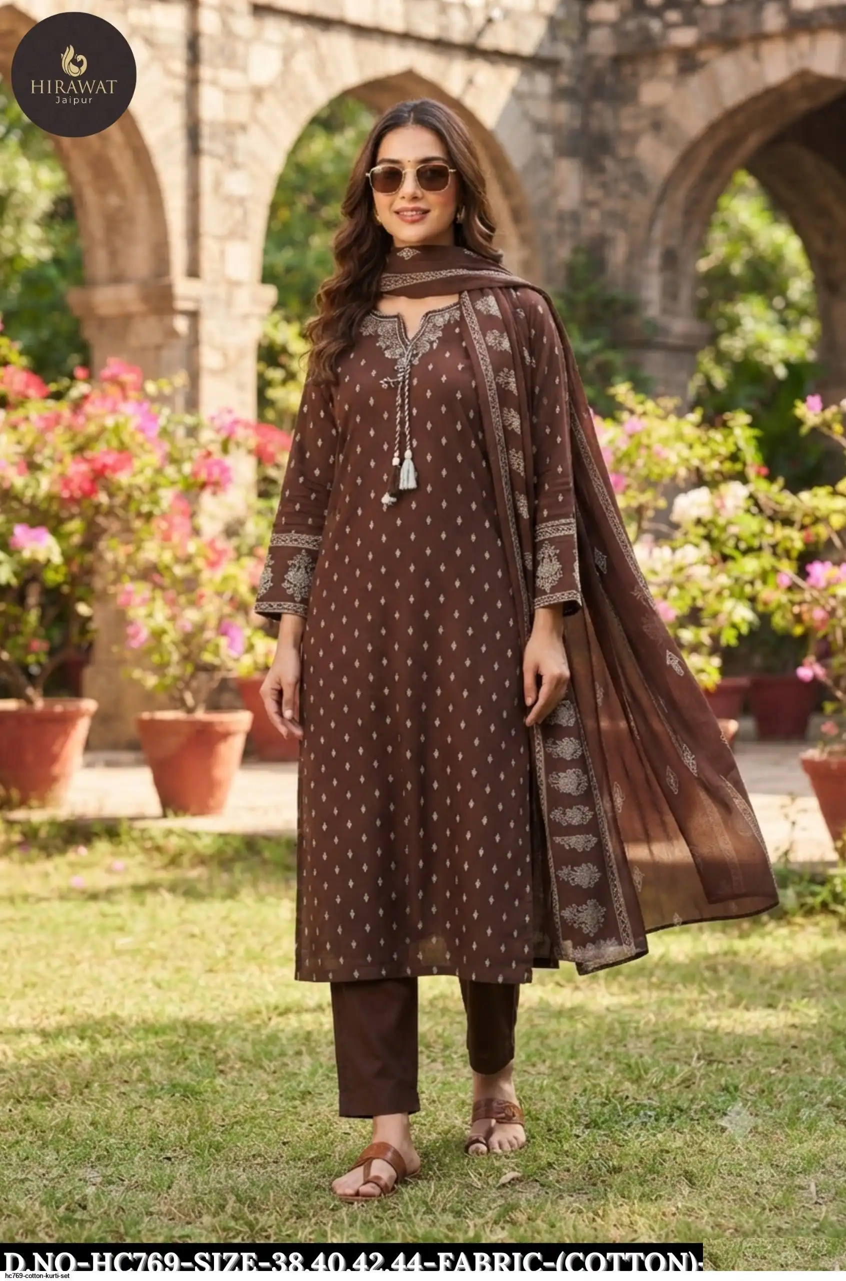 HC769 COTTON KURTI SET B