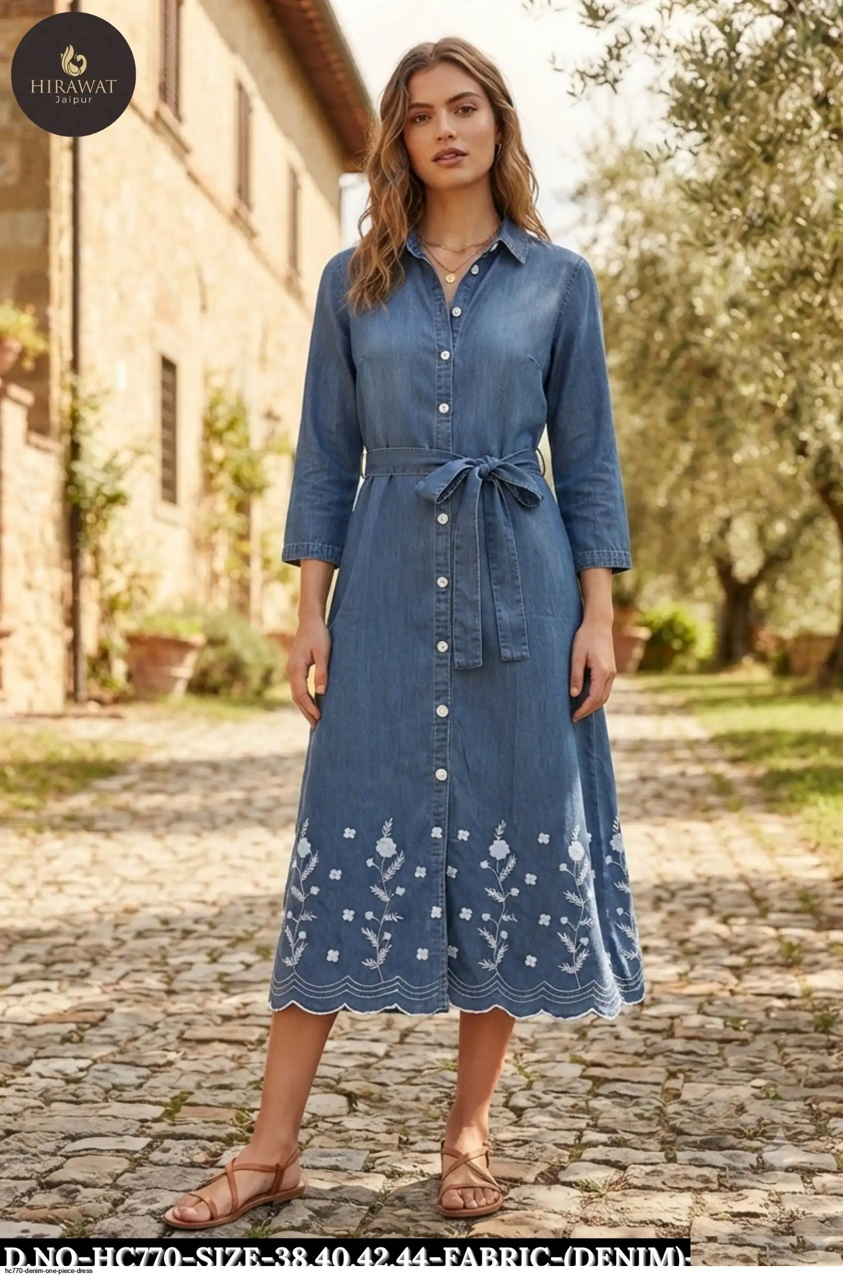 HC770 DENIM ONE PIECE DRESS B