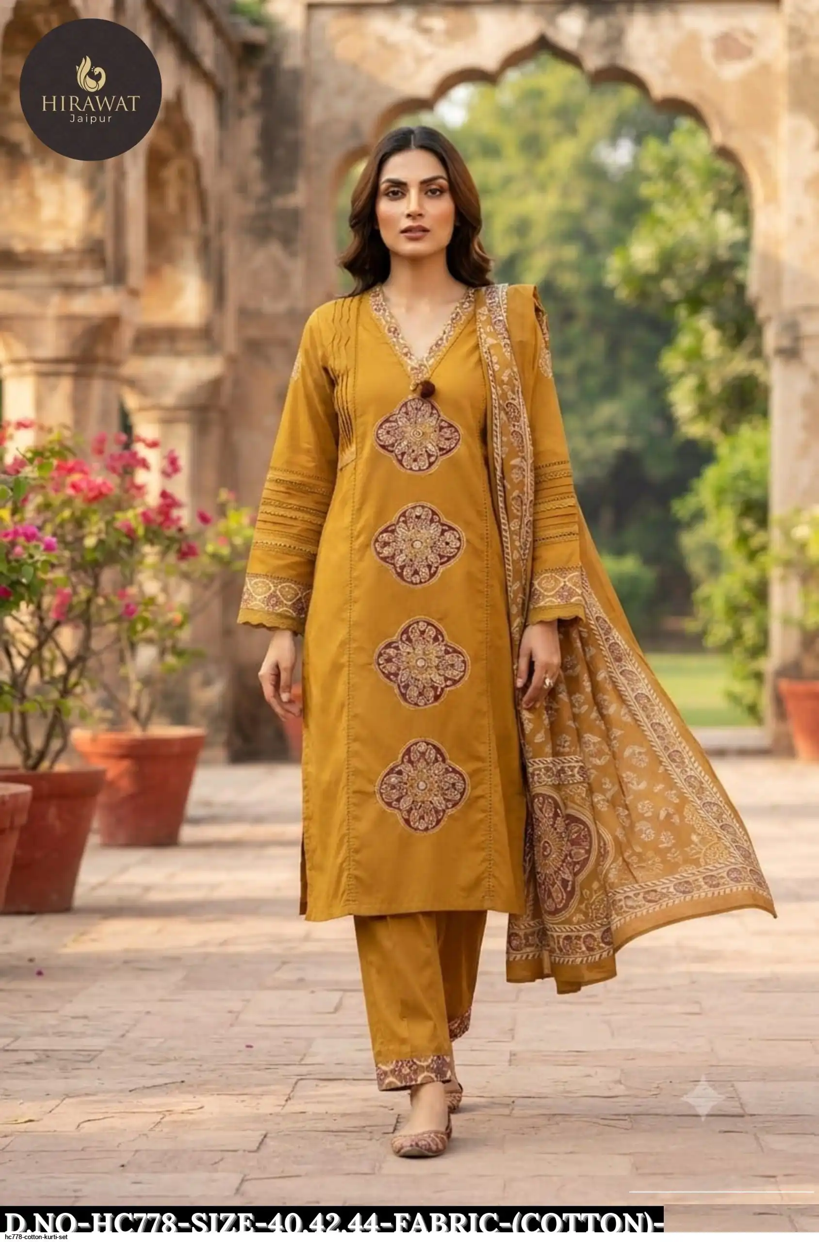 HC778 COTTON KURTI SET B