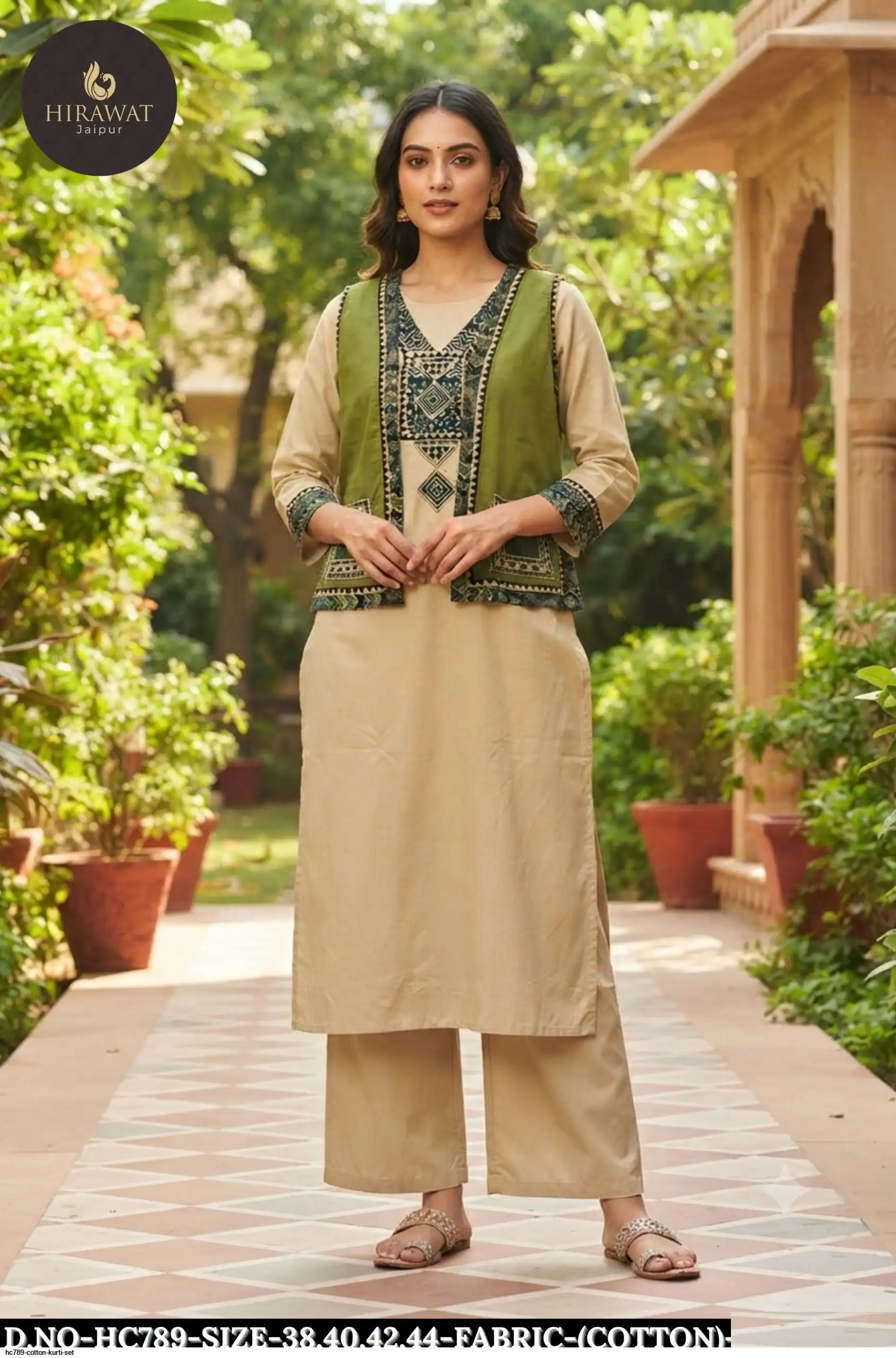 HC789 COTTON KURTI SET B