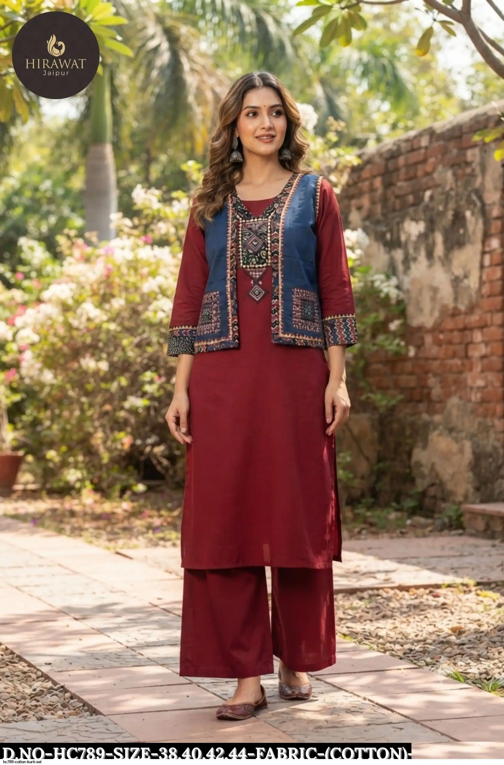 HC789 COTTON KURTI SET C