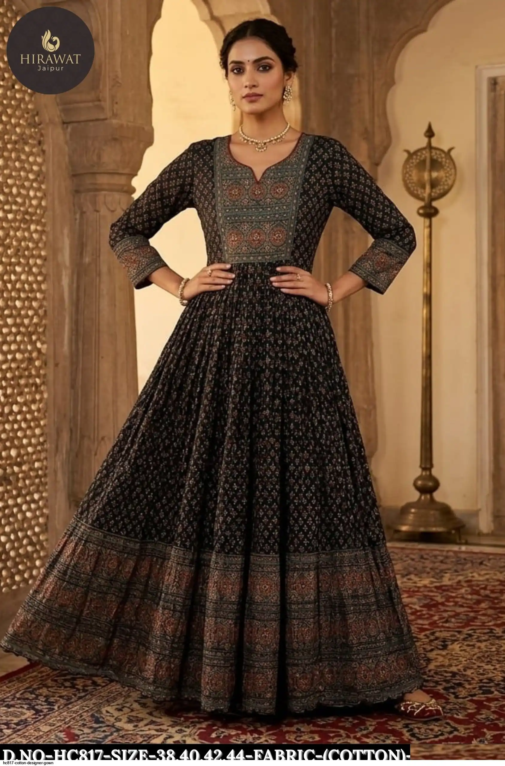 HC817 COTTON DESIGNER GOWN B