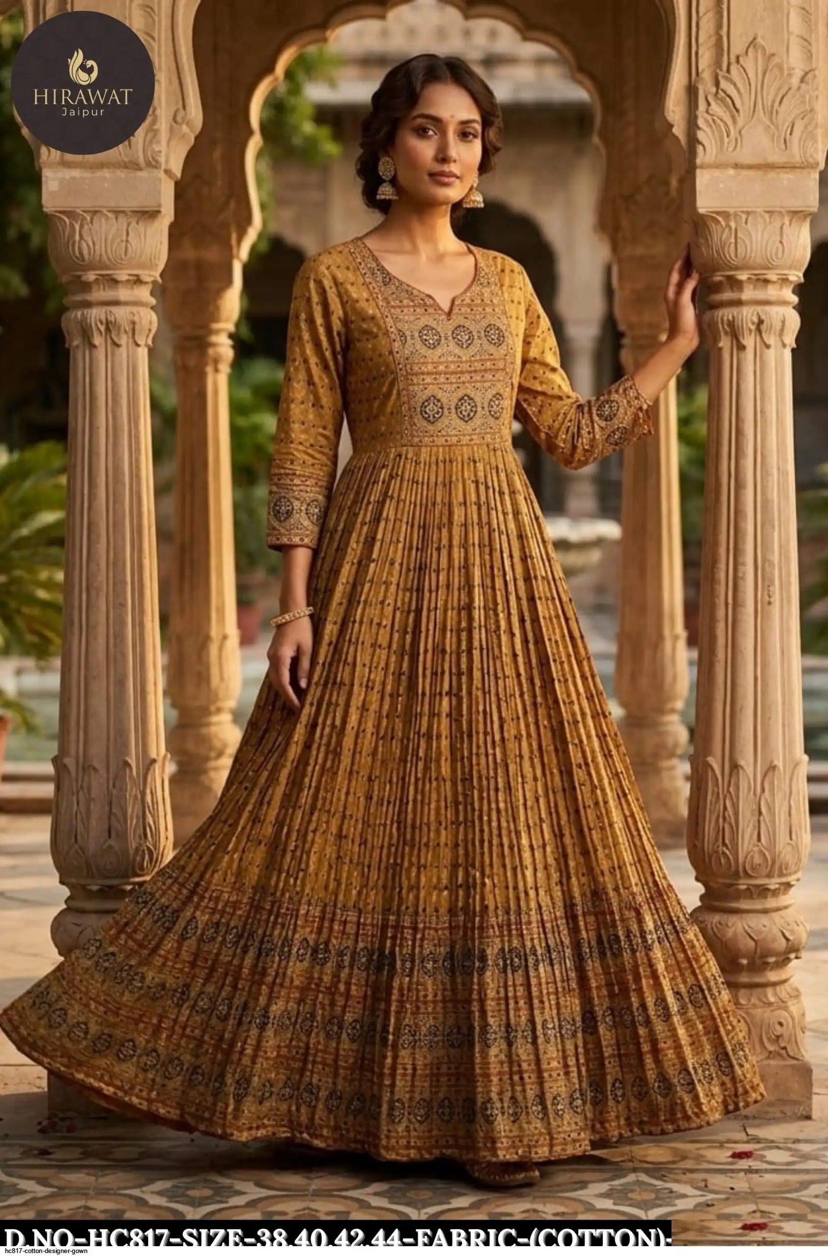 HC817 COTTON DESIGNER GOWN C