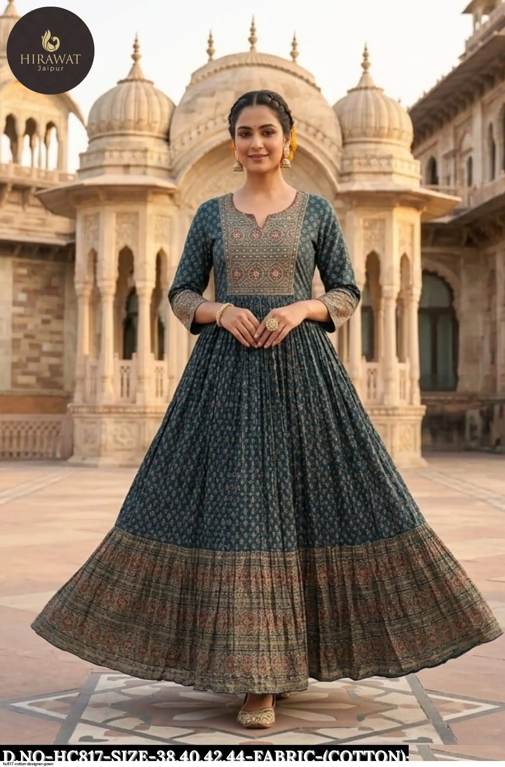HC817 COTTON DESIGNER GOWN D