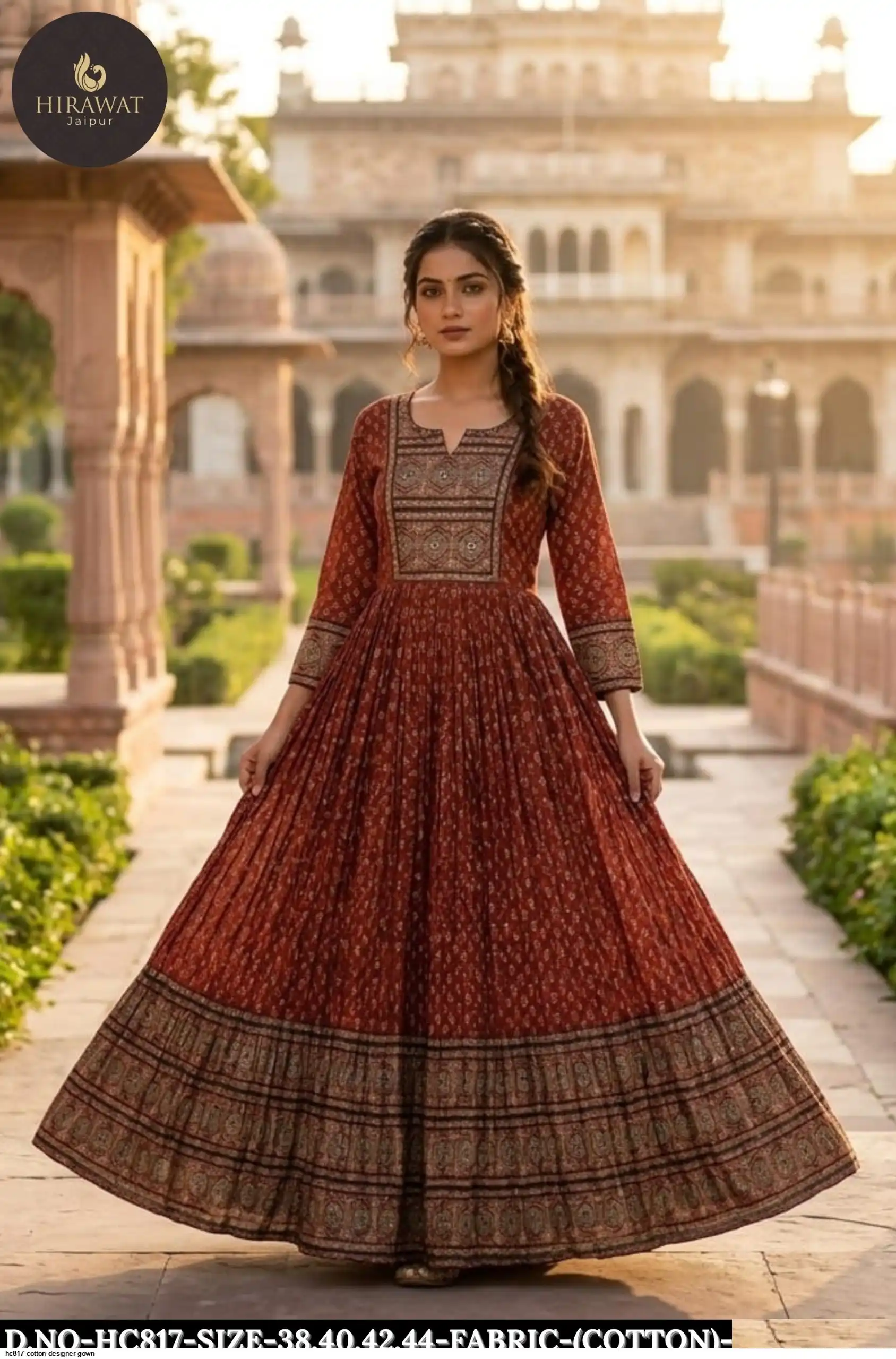 HC817 COTTON DESIGNER GOWN A