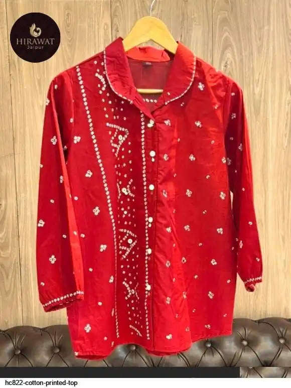 HC822 COTTON PRINTED TOP A