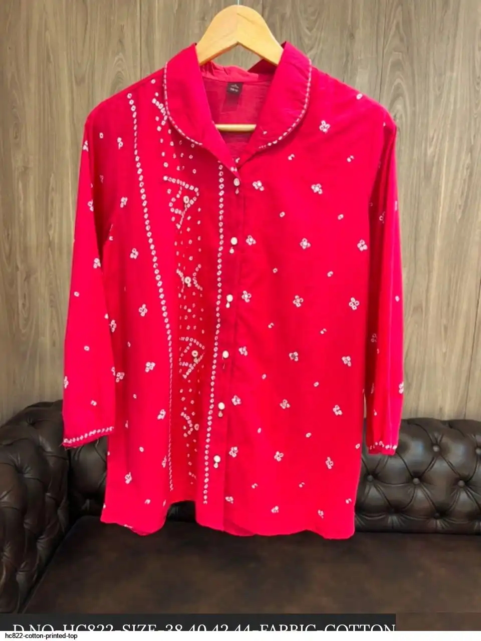 HC822 COTTON PRINTED TOP B