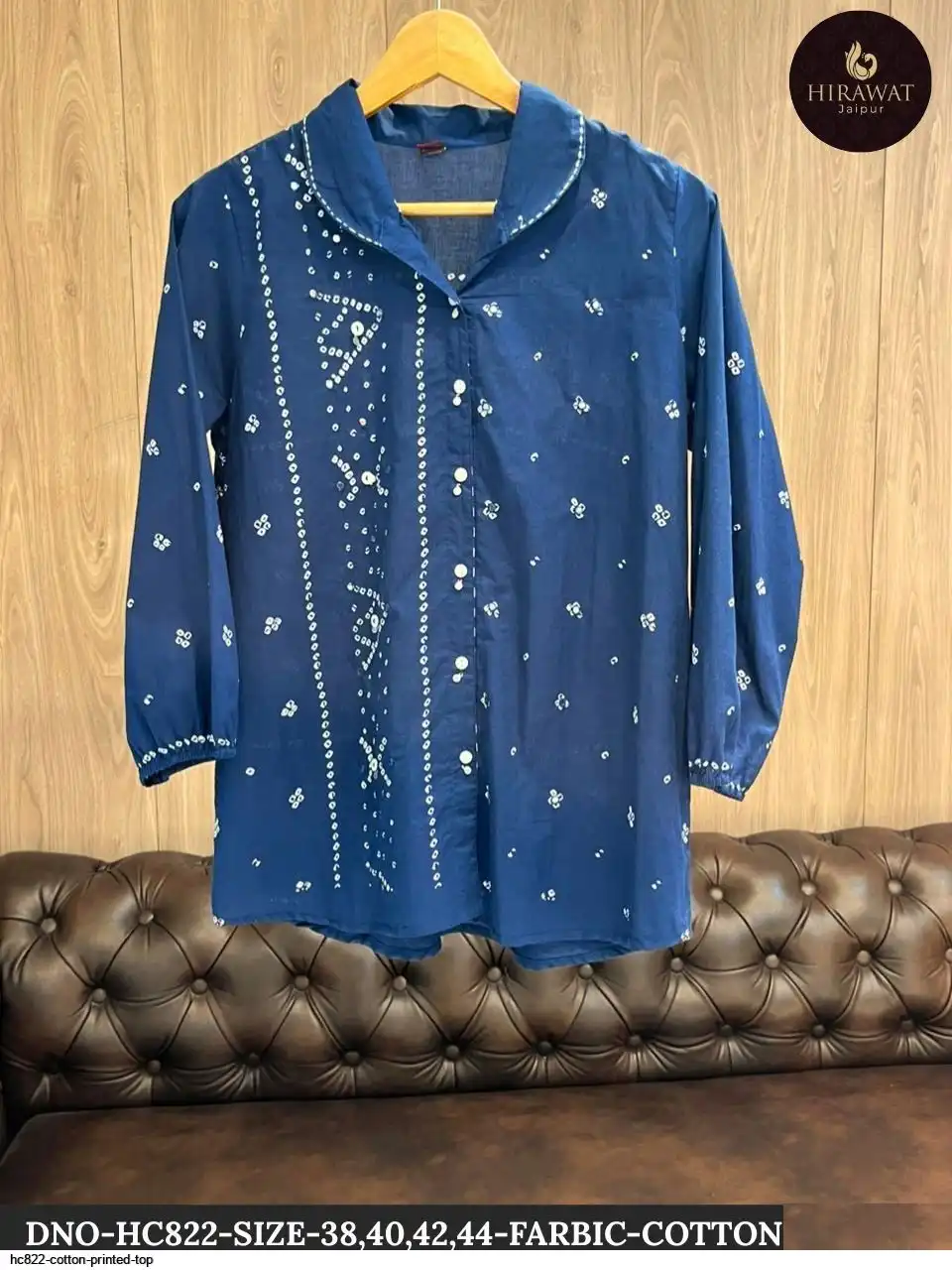 HC822 COTTON PRINTED TOP C