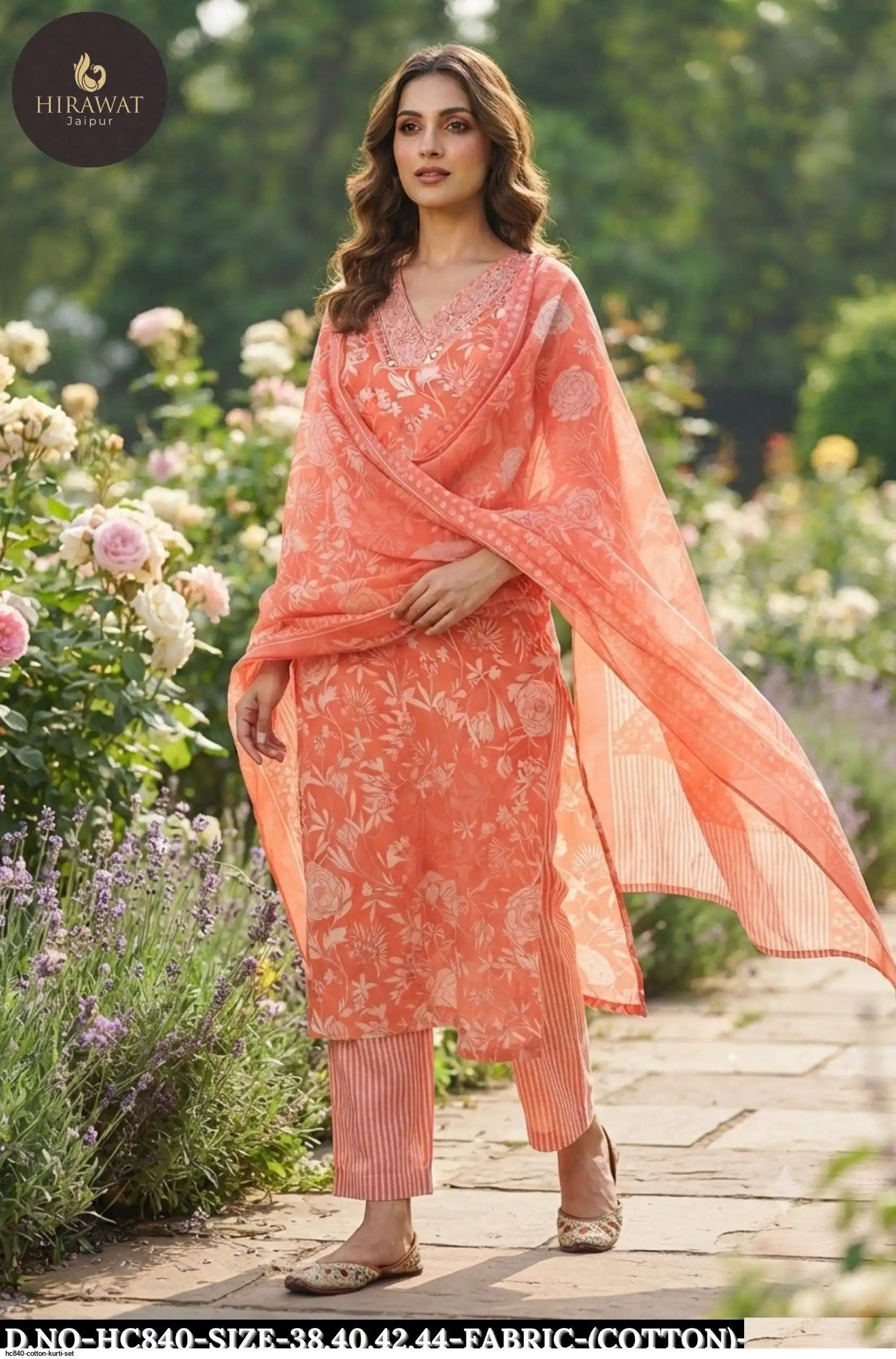 HC840 COTTON KURTI SET A
