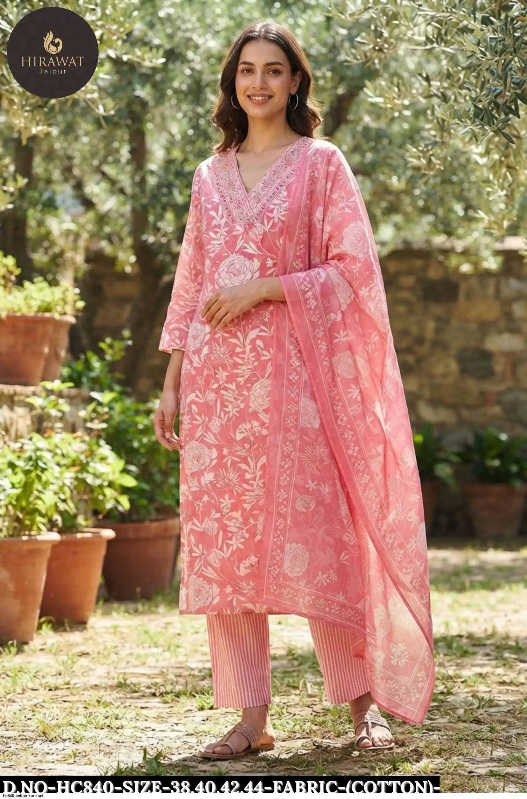 HC840 COTTON KURTI SET B