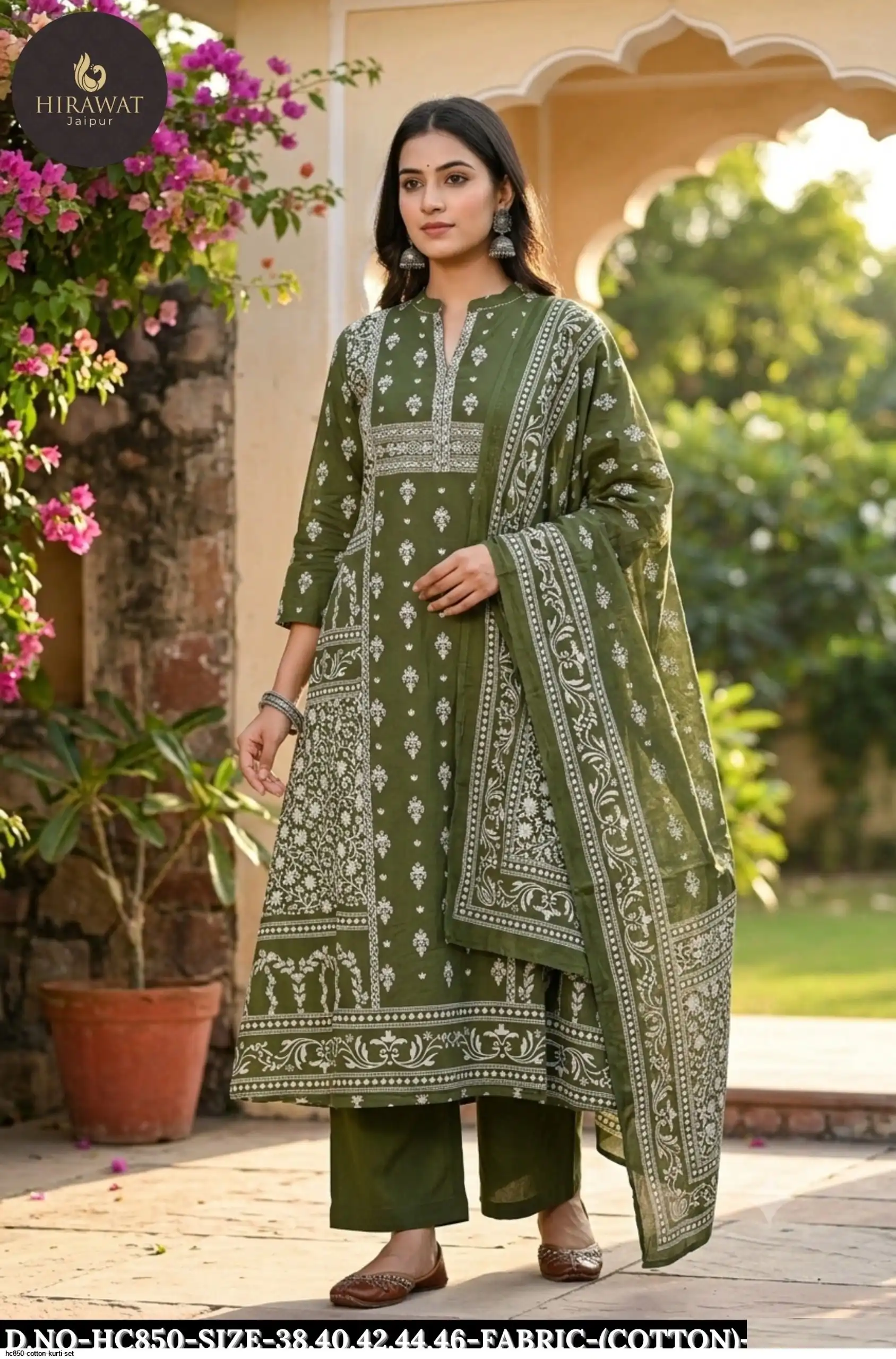 HC850 COTTON KURTI SET A