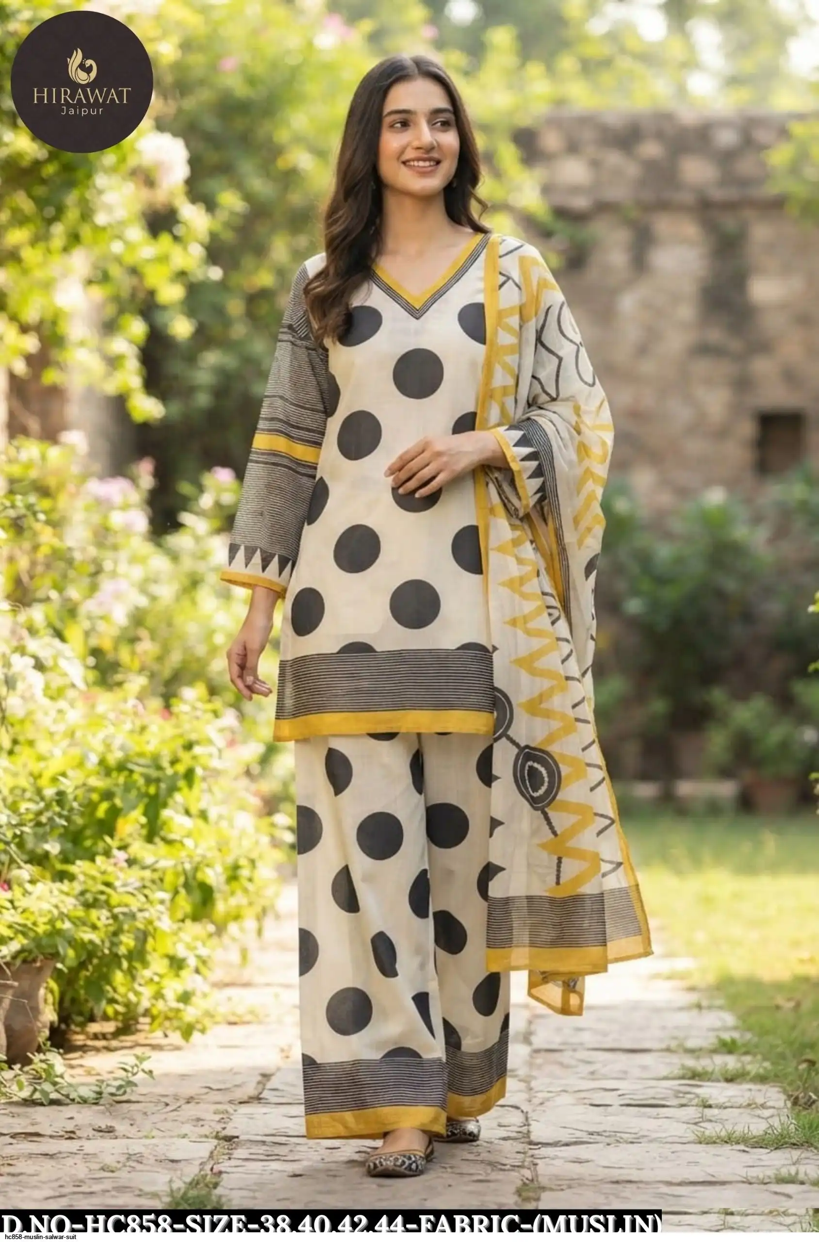 HC858 MUSLIN SALWAR SUIT C