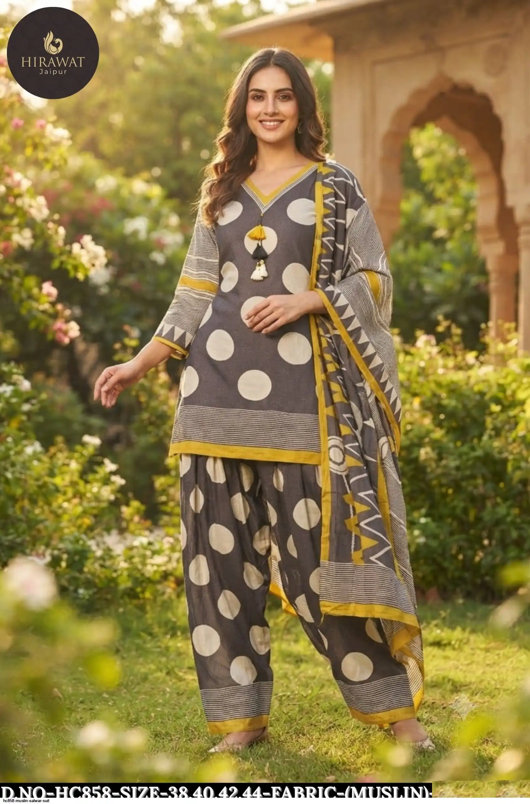 HC858 MUSLIN SALWAR SUIT B