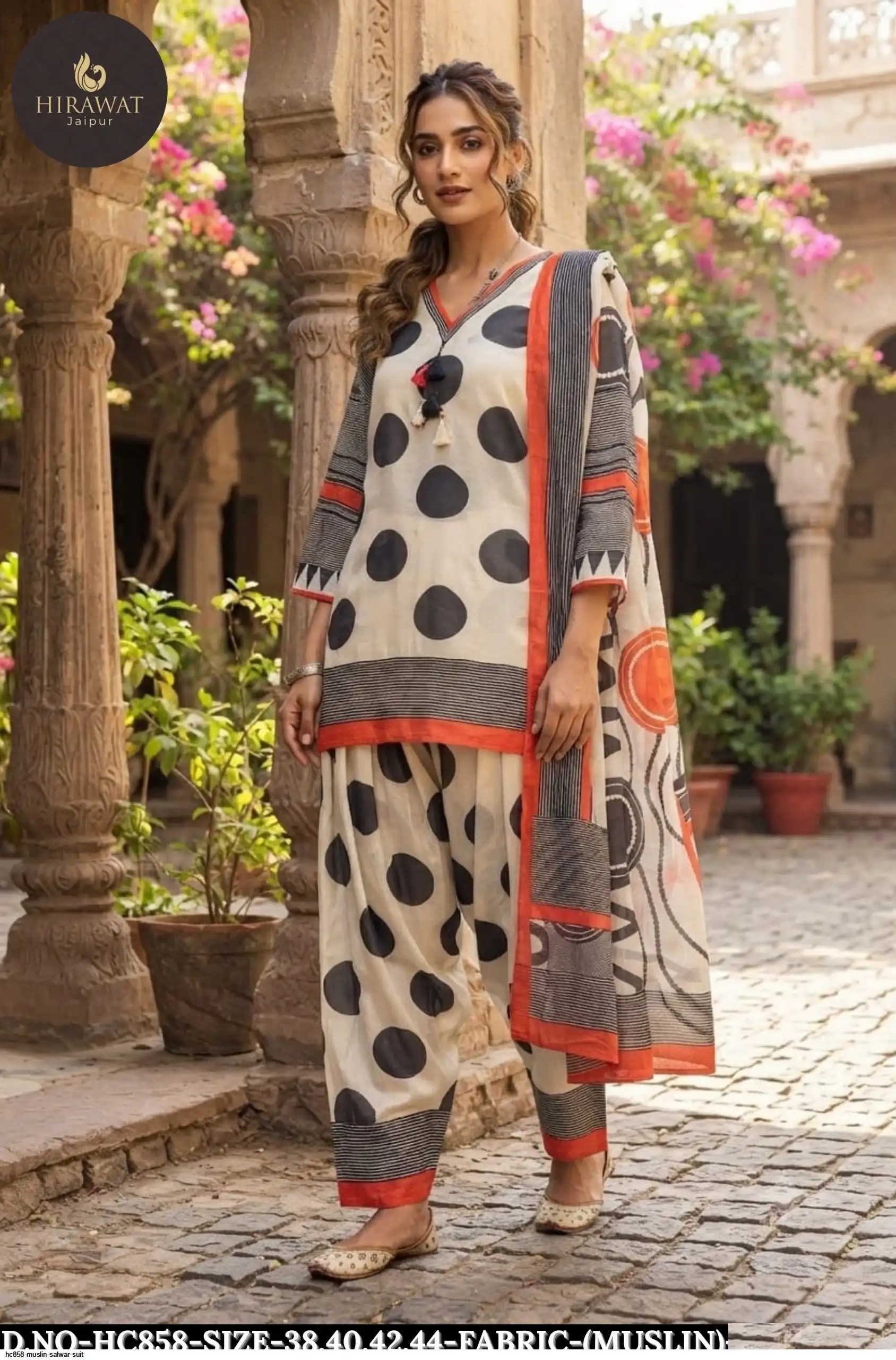 HC858 MUSLIN SALWAR SUIT D