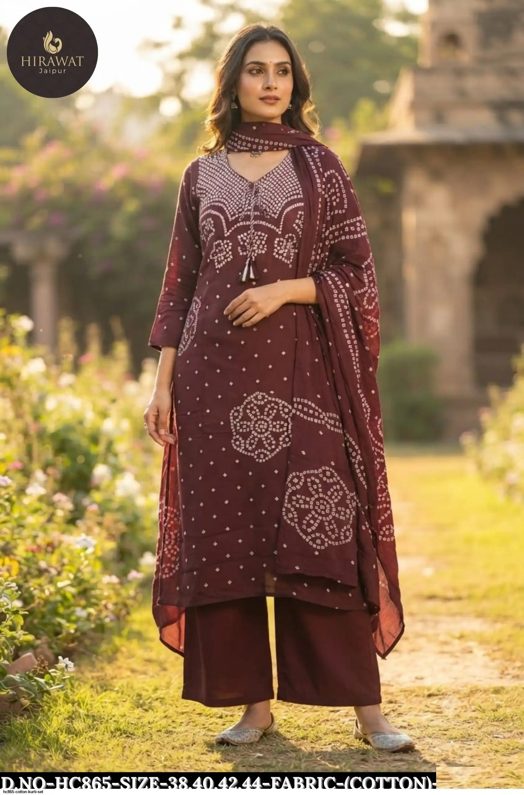 HC865 COTTON KURTI SET C