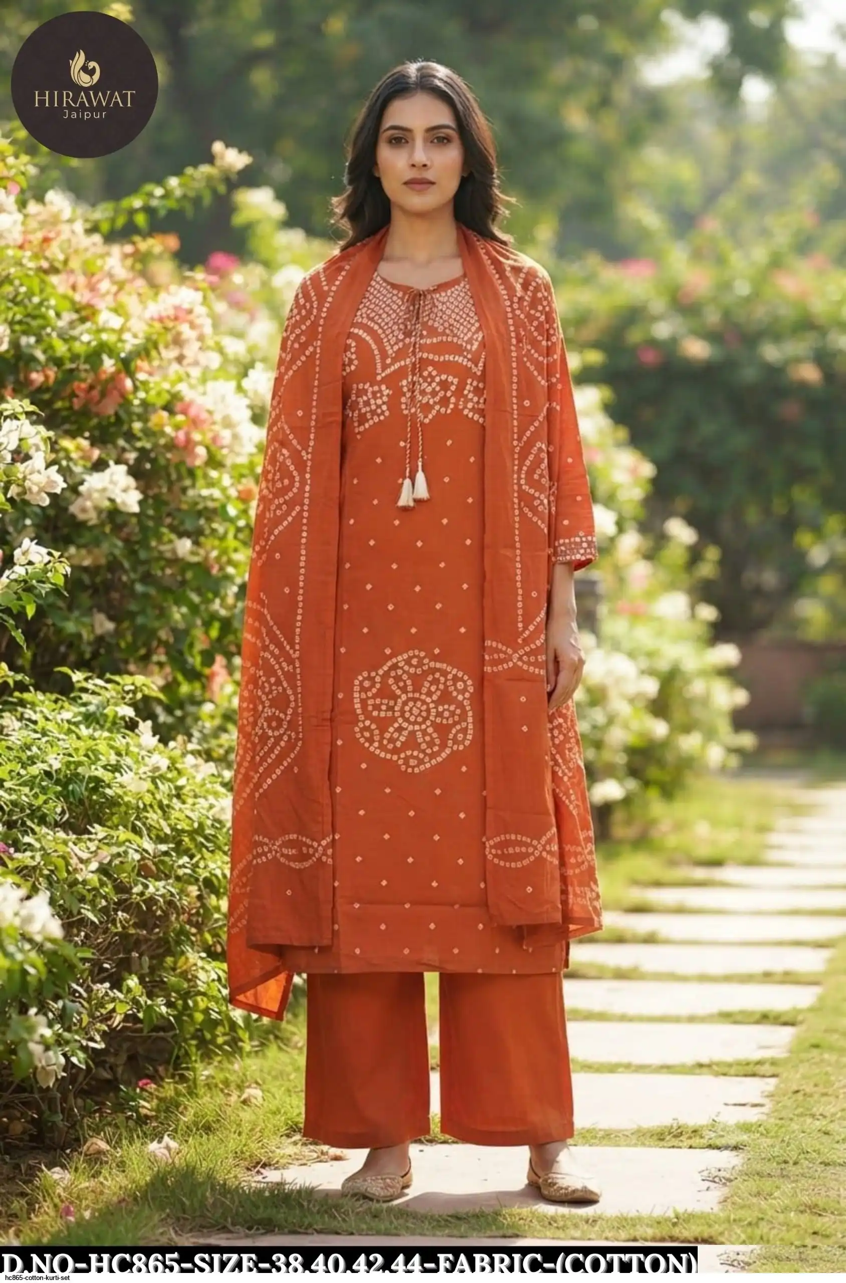 HC865 COTTON KURTI SET A