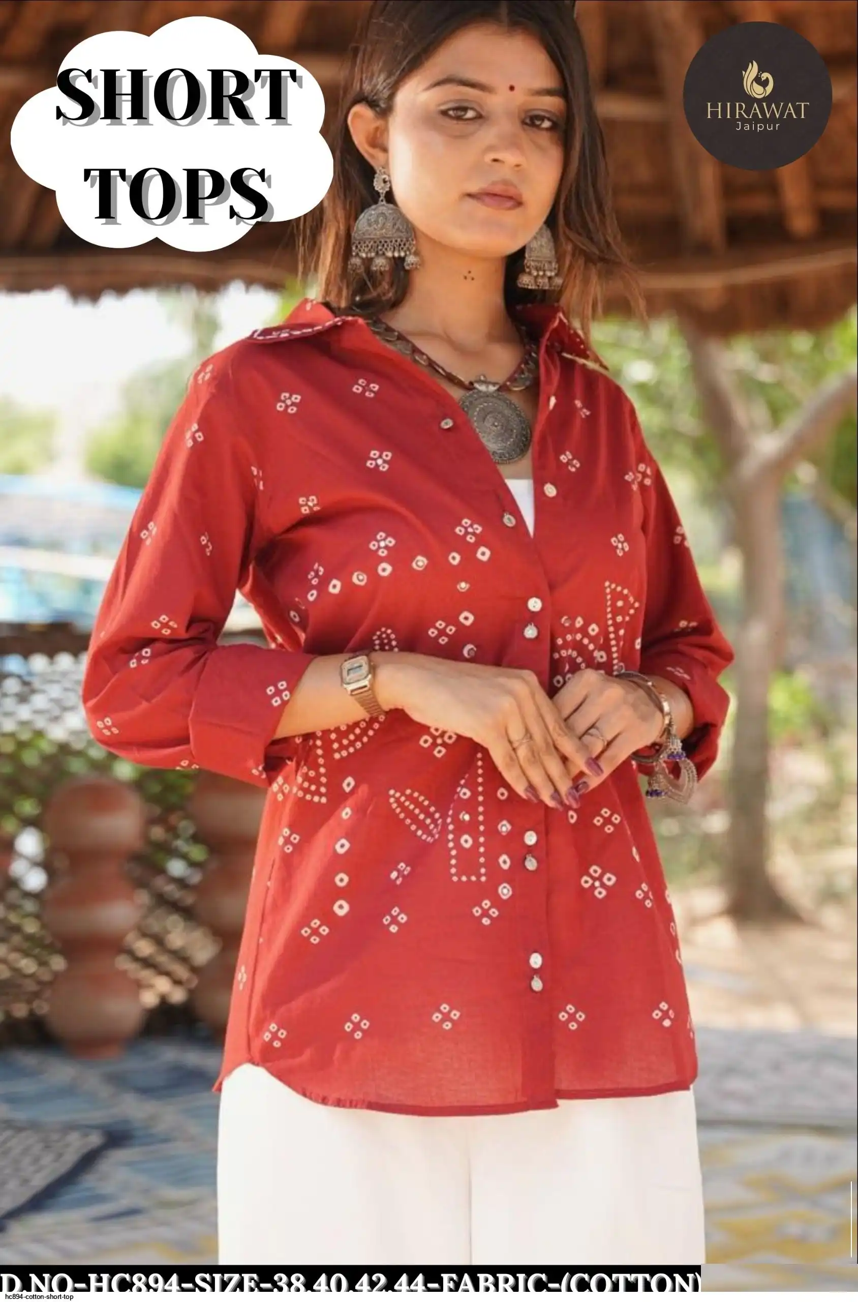 HC894 COTTON SHORT TOP C