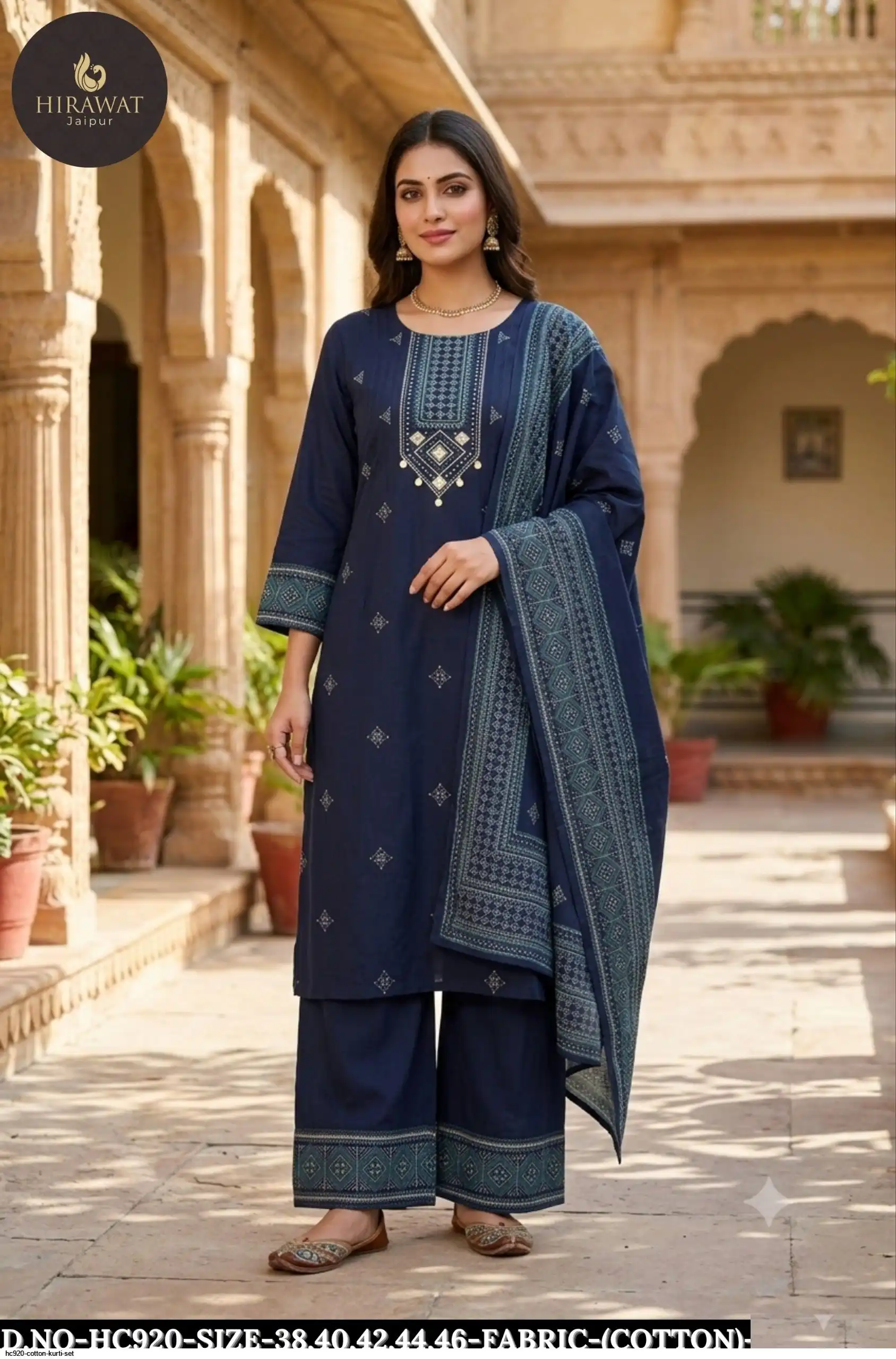 HC920 COTTON KURTI SET A
