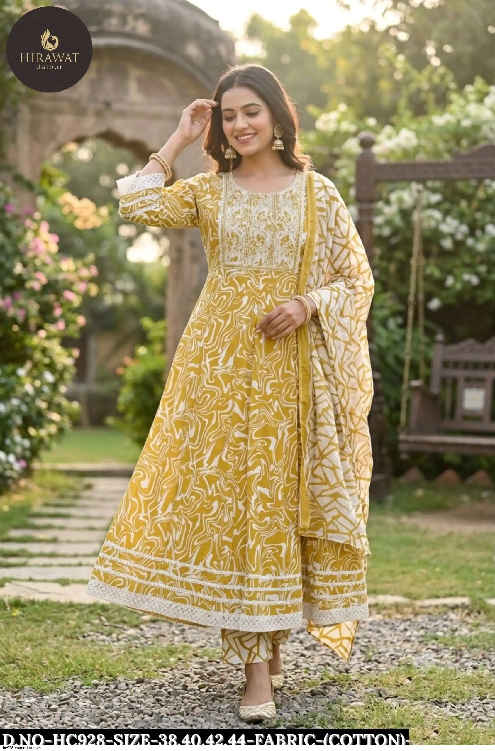 HC928 COTTON KURTI SET C