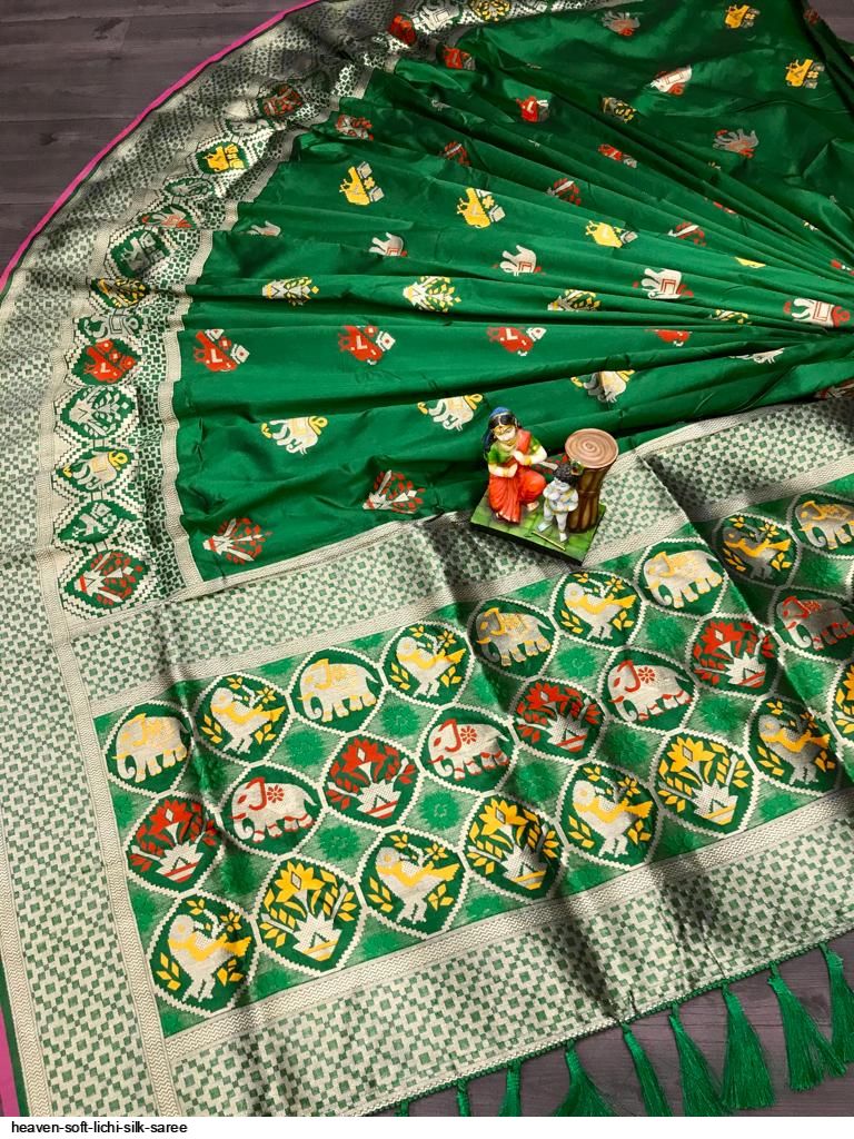 HEAVEN SOFT LICHI SILK SAREE D