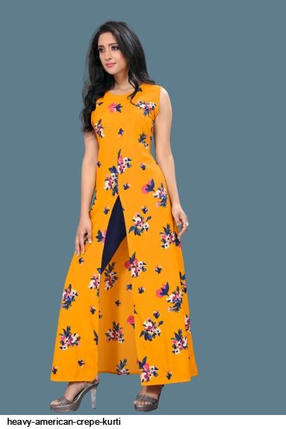 Rs 225 piece -American Crepe Digital Printed Kurti Wholesale Cataloge 05  Pcs - Mobile Phone | Buy at Best Price in India
