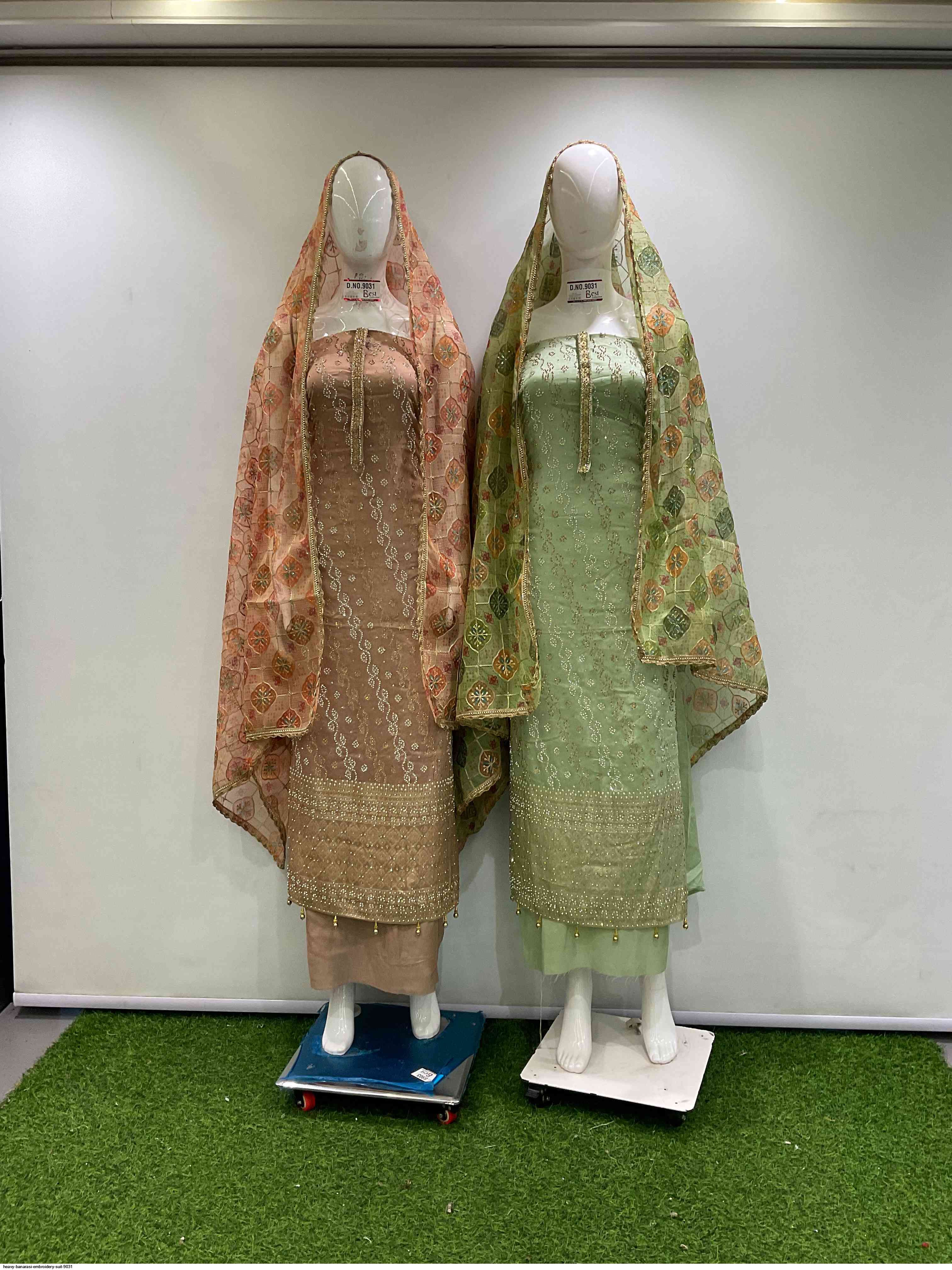 HEAVY BANARASI EMBROIDERY SUIT 9031