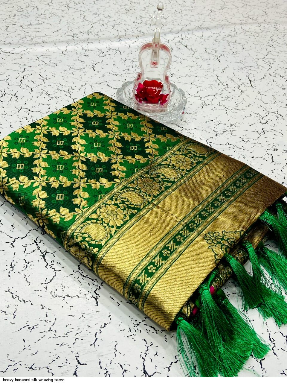 HEAVY BANARASI SILK WEAVING SAREE