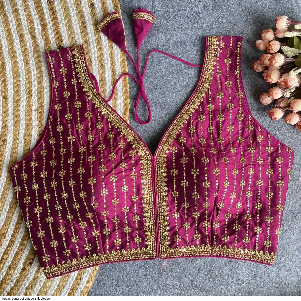 HEAVY BANARASI UNIQUE SILK BLOUSE 6