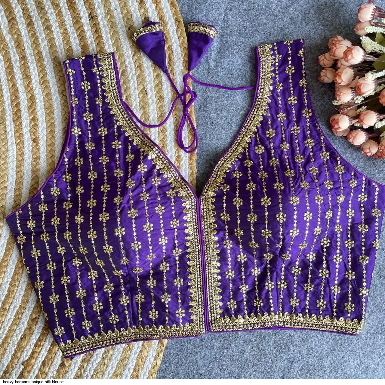 HEAVY BANARASI UNIQUE SILK BLOUSE 3