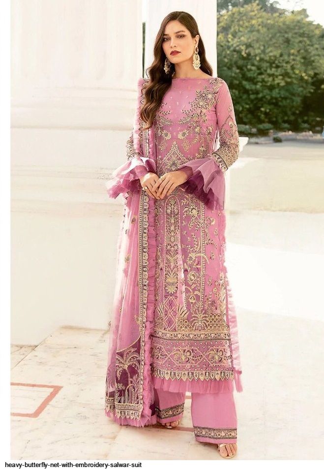 Heavy Butterfly Net With Embroidery SALWAR SUIT