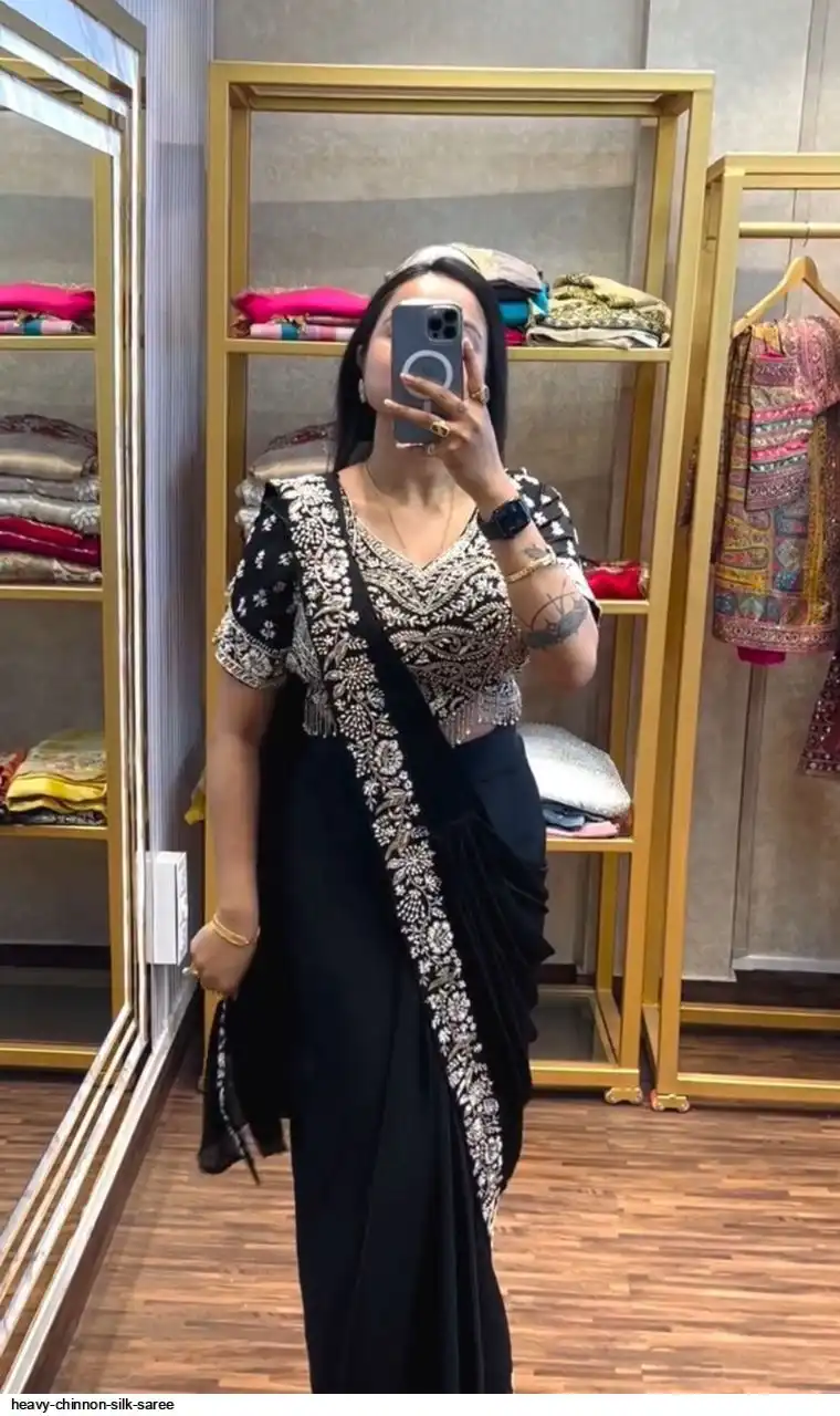 HEAVY CHINNON SILK SAREE B