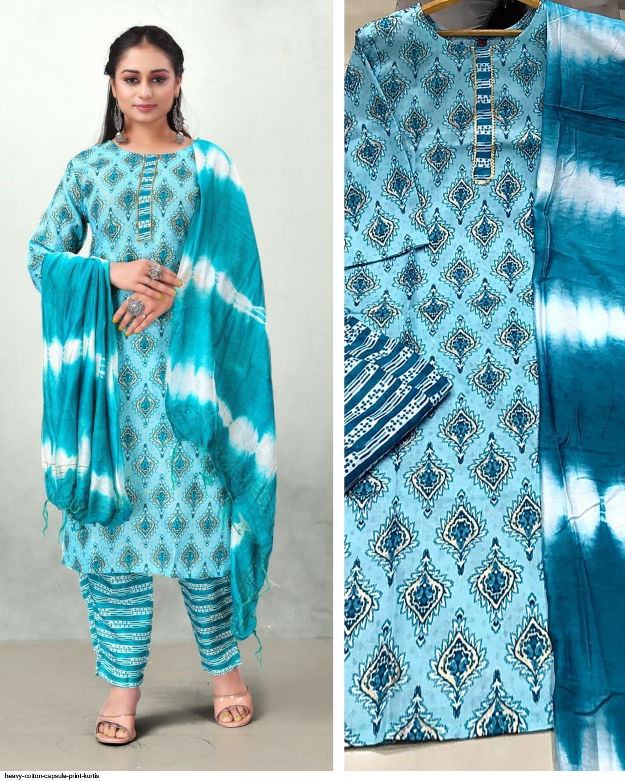 HEAVY COTTON CAPSULE PRINT KURTIS