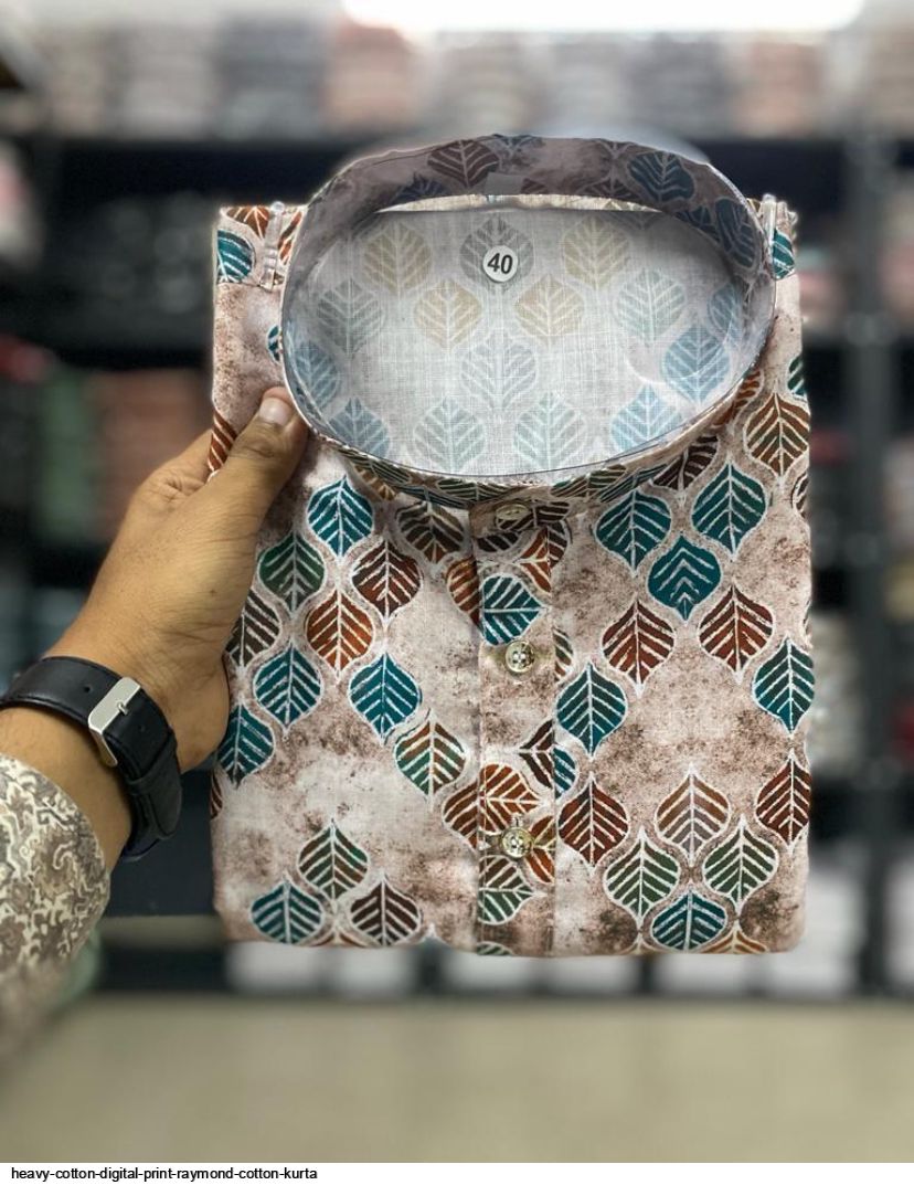HEAVY COTTON DIGITAL PRINT RAYMOND COTTON KURTA D