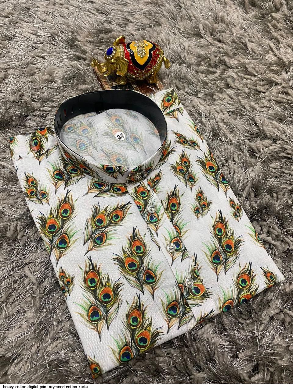 HEAVY COTTON DIGITAL PRINT RAYMOND COTTON KURTA P