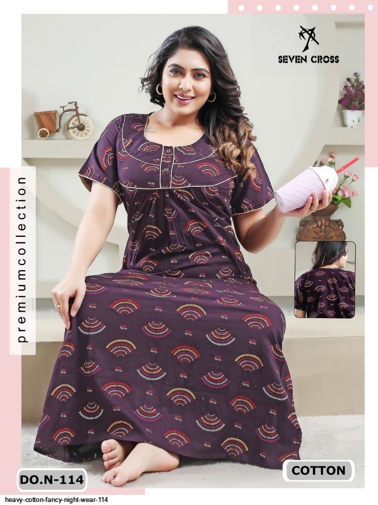 Cotton Half Sleeve Ladies Fancy Night Dress, Size: M-XL at Rs 450/piece in  Ahmedabad