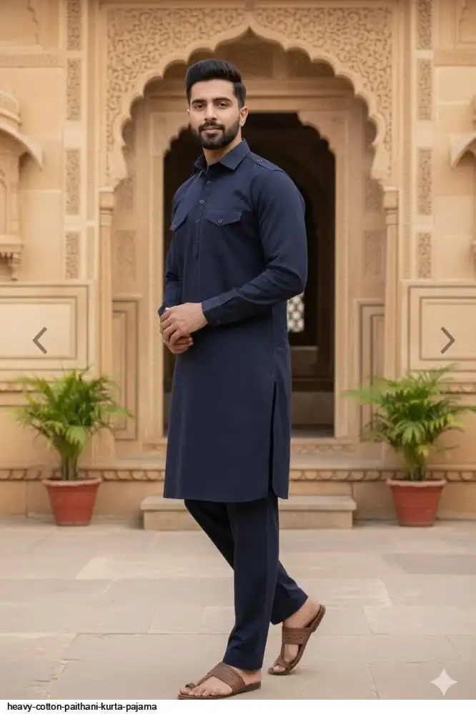 HEAVY COTTON PAITHANI KURTA PAJAMA A