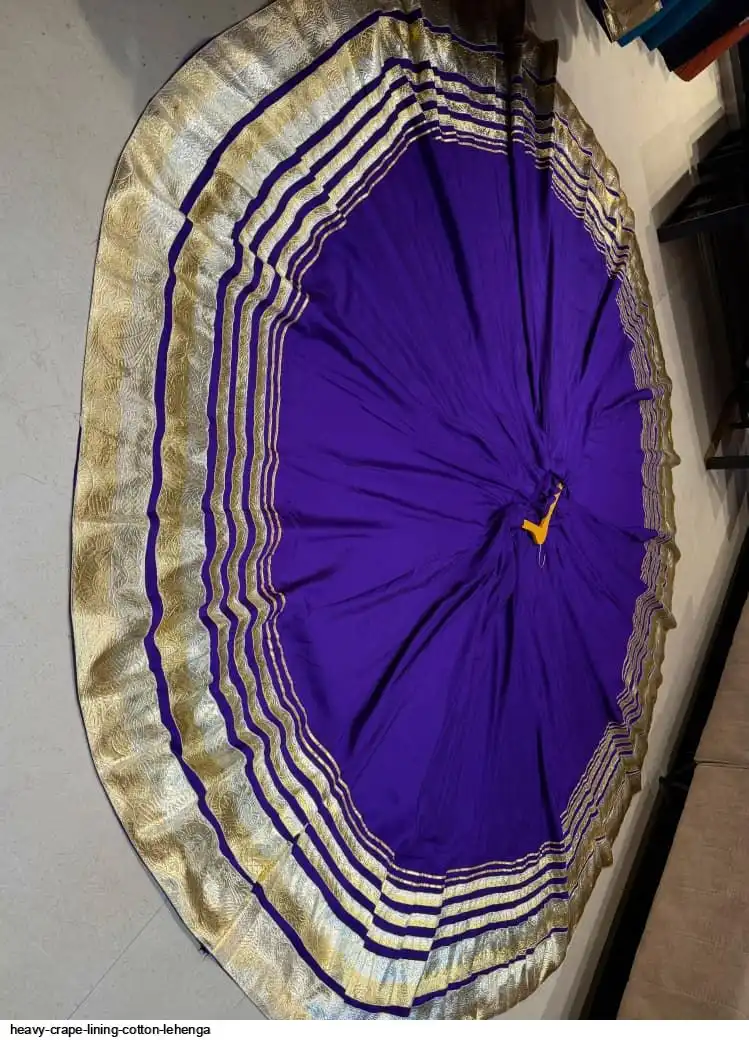 HEAVY CRAPE LINING COTTON LEHENGA 4