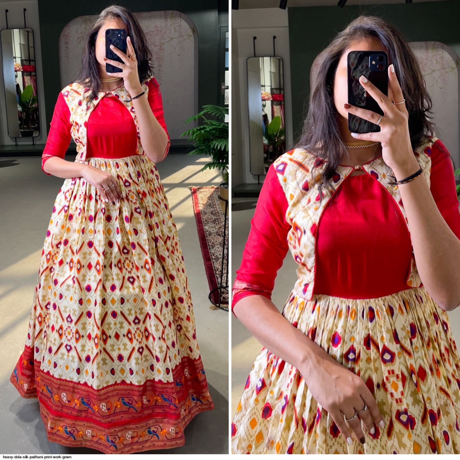 In such times when air is filled with Festival vibes and you want to wear  something traditional, Paithani one piece with Jacket is the pe... |  Instagram
