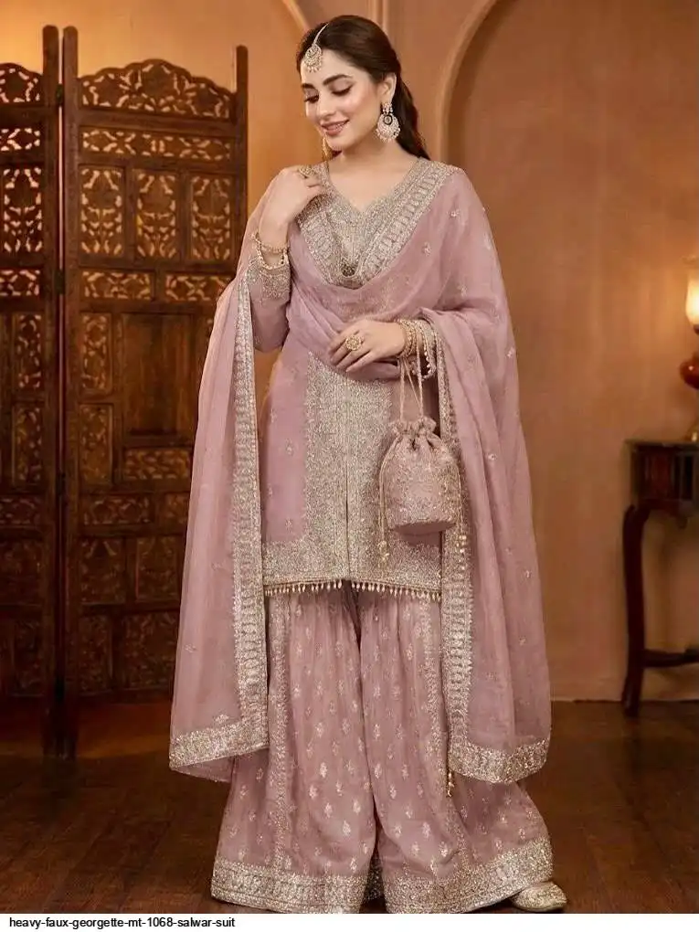 HEAVY FAUX GEORGETTE MT 1068 SALWAR SUIT 2