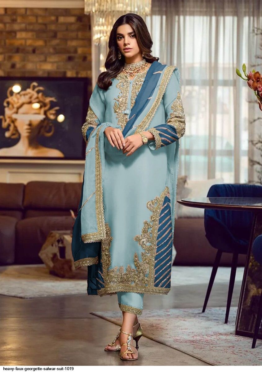 Heavy Faux Georgette salwar suit 1019