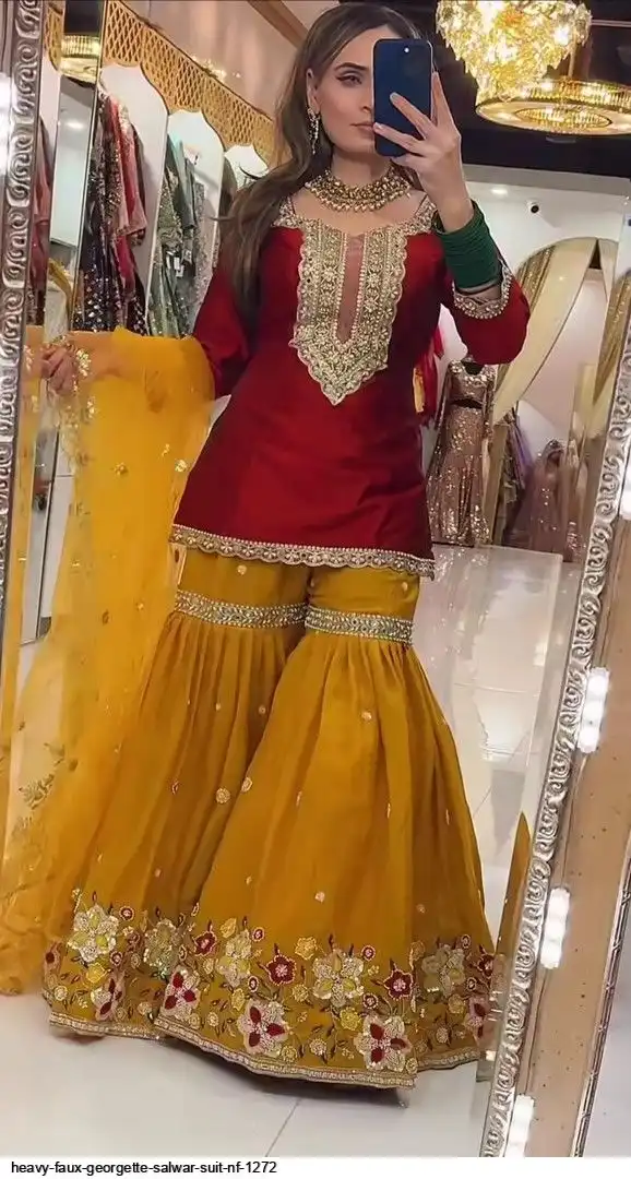 HEAVY FAUX GEORGETTE SALWAR SUIT NF 1272 B