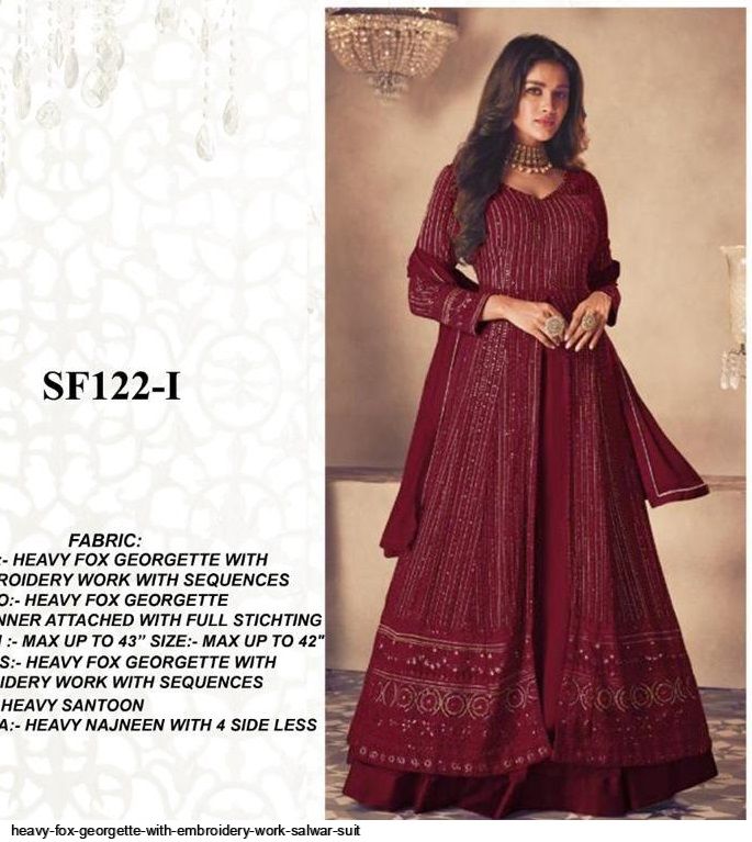 Georgette Party Wear Fancy Readymade Salwar Suit, Anarkali at Rs 3125 in  Surat